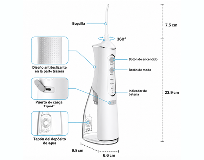 Oraly® HydroDental Pro – Irrigador Bucal Portátil