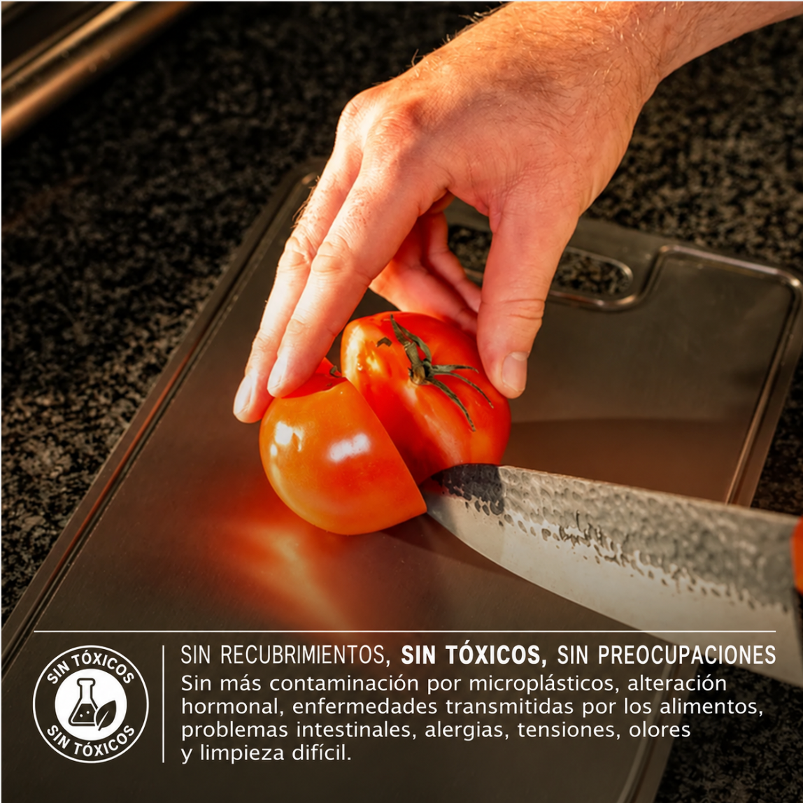 Tabla de Cortar de Titanio Puro Certificado FLAMIA®